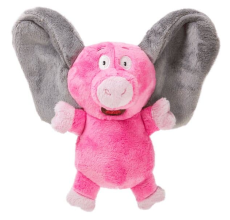 goDog® Silent Squeak™ Flips Pig Elephant with Chew Guard Technology™ Durable Plush Dog Toy Small