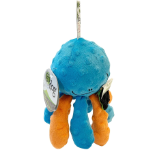 goDog Crazy Tugs Octopus with Chew Guard Technology Durable Plush Squeaker Dog Toy Large
