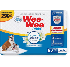 Four Paws Wee-Wee Odor Control Pads With Febreze Freshness 50 Ct