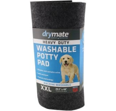 Drymate Washable Potty Mats for Dogs HEAVY DUTY CHARCOAL 29.5 x 48inch - 75Cms X 122Cms