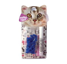 NutraPet Plushy Paws Nail Caps Blue #5 Small