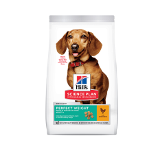 Hill's Science Plan Perfect Weight Small & Mini Adult Dog Food with Chicken - 1.5kg