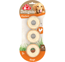8in1 Delights Meaty Chewy Rings 3pcs