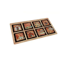 Drymate Bow wow Squares Dog Bowl Place Mat 16 x 28 inches