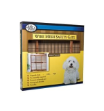 Four Paws Wire Mesh Safety Gate with Coated Wire, Mahogany Stain 32 and