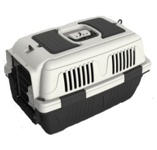 Nutrapet Dog Cat Carrier Box Closed Top Dark Grey L57CmsX W37Cms X H35Cms