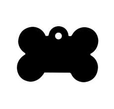 Imarc Pet Tag Bone Large BLACK