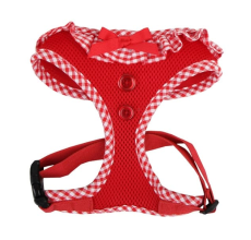 PUPPIA VIVIEN HARNESS A RED L Neck 13.5" Chest 20-29"