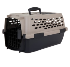 PETMATE VARI KENNEL 28" 25-30LBS ~ BLEACHED LINEN & BLACK