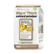 Petkin Big N' Thick Oatmeal Petwipes 100ct