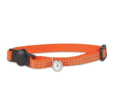 Petmate Adjustable Cat Collar 3/8"X8-12" Glow Dots Orange
