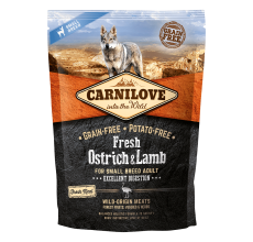 Carnilove Fresh Ostrich & Lamb for Small Breed Adult Dogs 1.5kg
