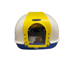 Nutrapet Dragon Inn Butterfly Doors Closed Cat Litter Box- YELLOW L60cm X W50cm X H45Cm