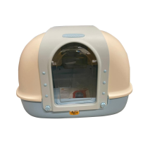 Nutrapet Dragon Inn Butterfly Doors Closed Cat Litter Box-BLUE L60cm X W50cm X H45Cm