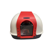 Nutrapet Dragon Inn Butterfly Doors Closed Cat Litter Box -RED L60cm X W50cm X H45Cm