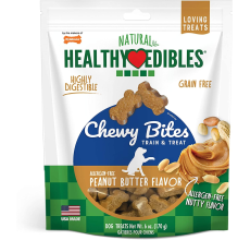 Nylabone Healthy Edibles Grain Free Chewy Bites Peanut Butter Flavor