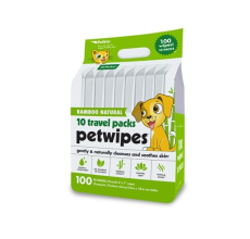 PETKIN Bamboo Travel Pack Wipes- 100 Ct