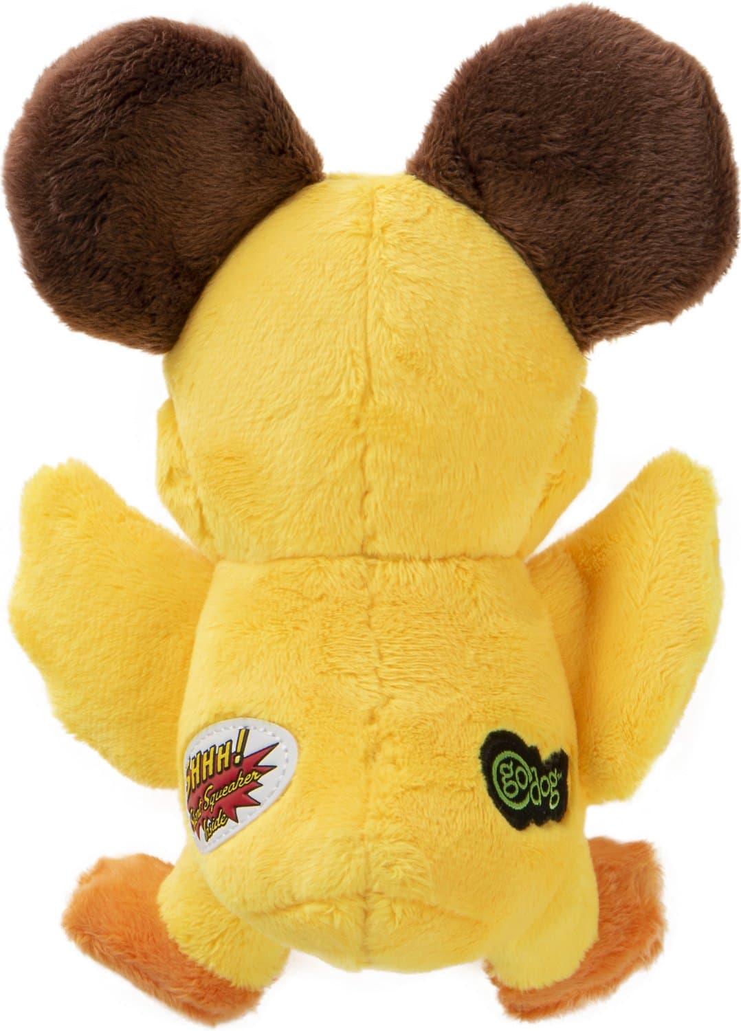 goDog® Silent Squeak™ Flips Duck Bear with Chew Guard Technology™ Durable Plush Dog Toy Small