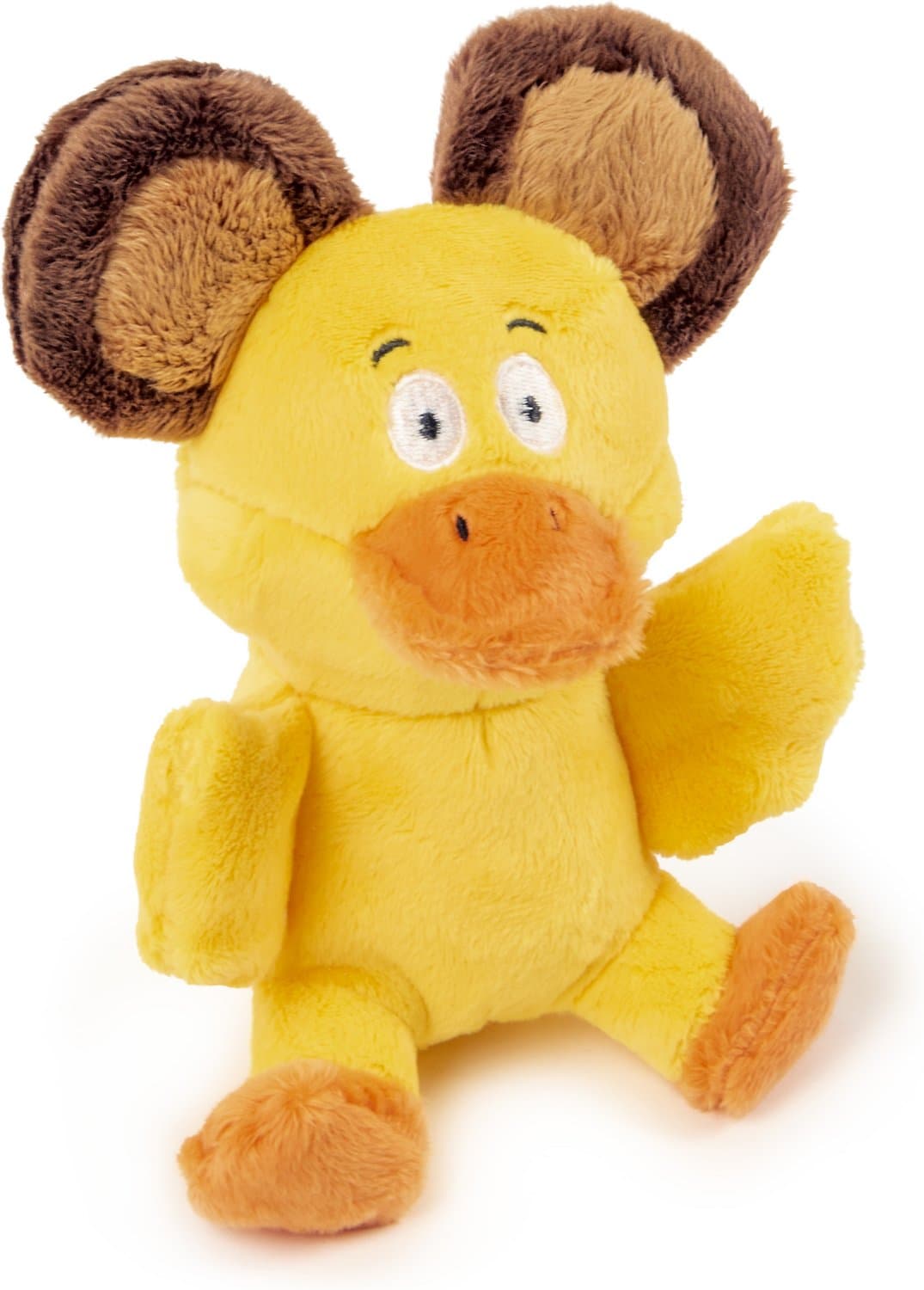 goDog® Silent Squeak™ Flips Duck Bear with Chew Guard Technology™ Durable Plush Dog Toy Small