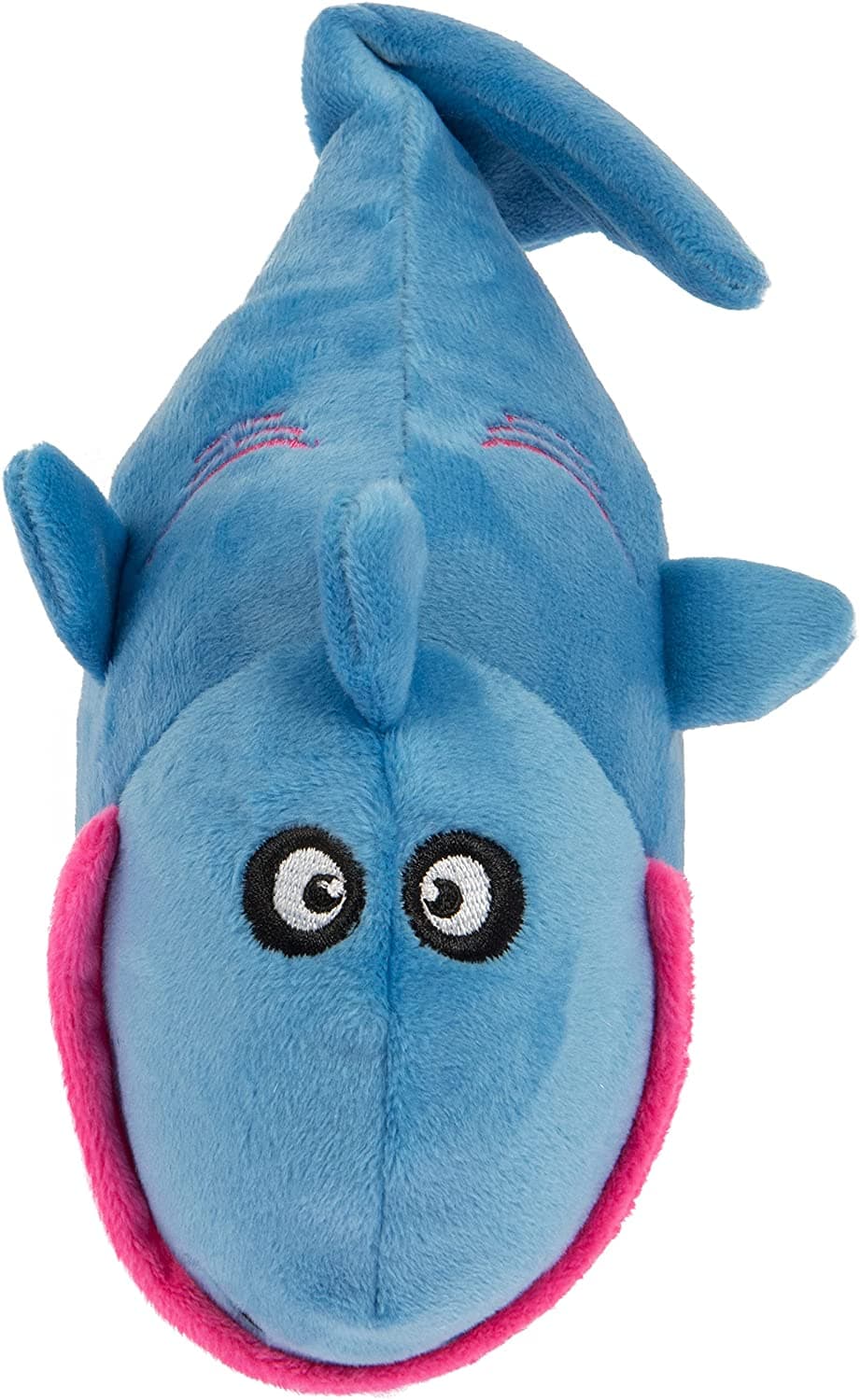 goDog Action Plush Shark Animated Squeaker Dog Toy with Chew Guard Technology