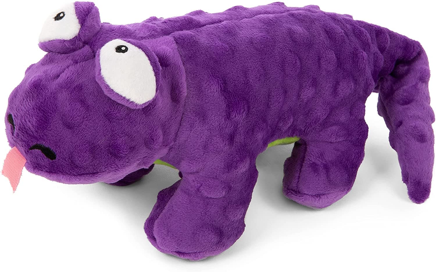 goDog Action Plush Lizard with Chew Guard Technology Animated Squeaker Dog Toy