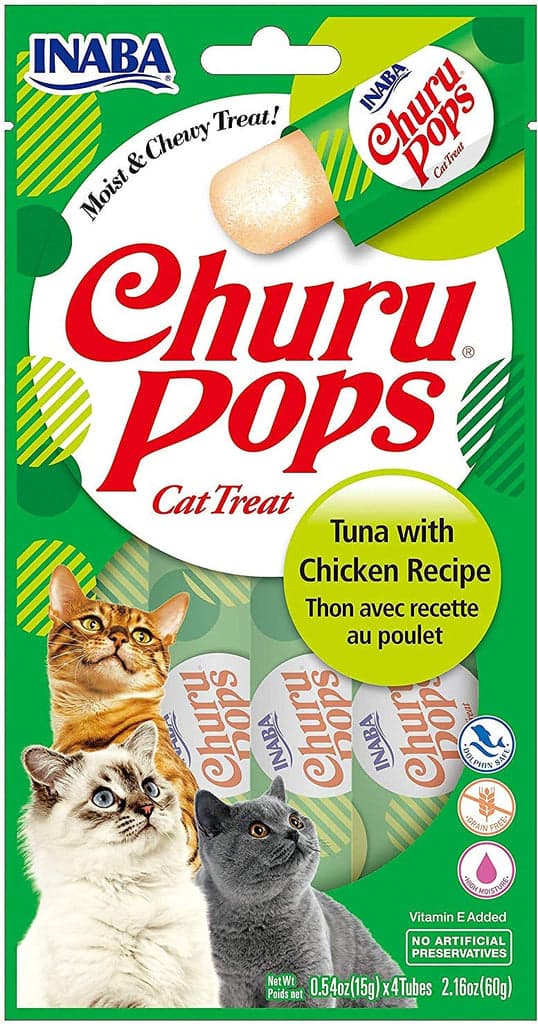 INABA CHURU POPS TUNA-CHICKEN 60g/4 sticks per pack