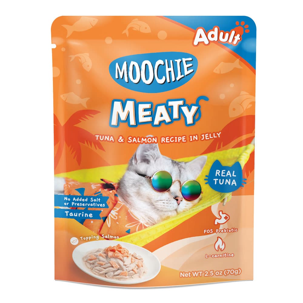 Moochie Cat Food Tuna with Salmon and Jelly 70g