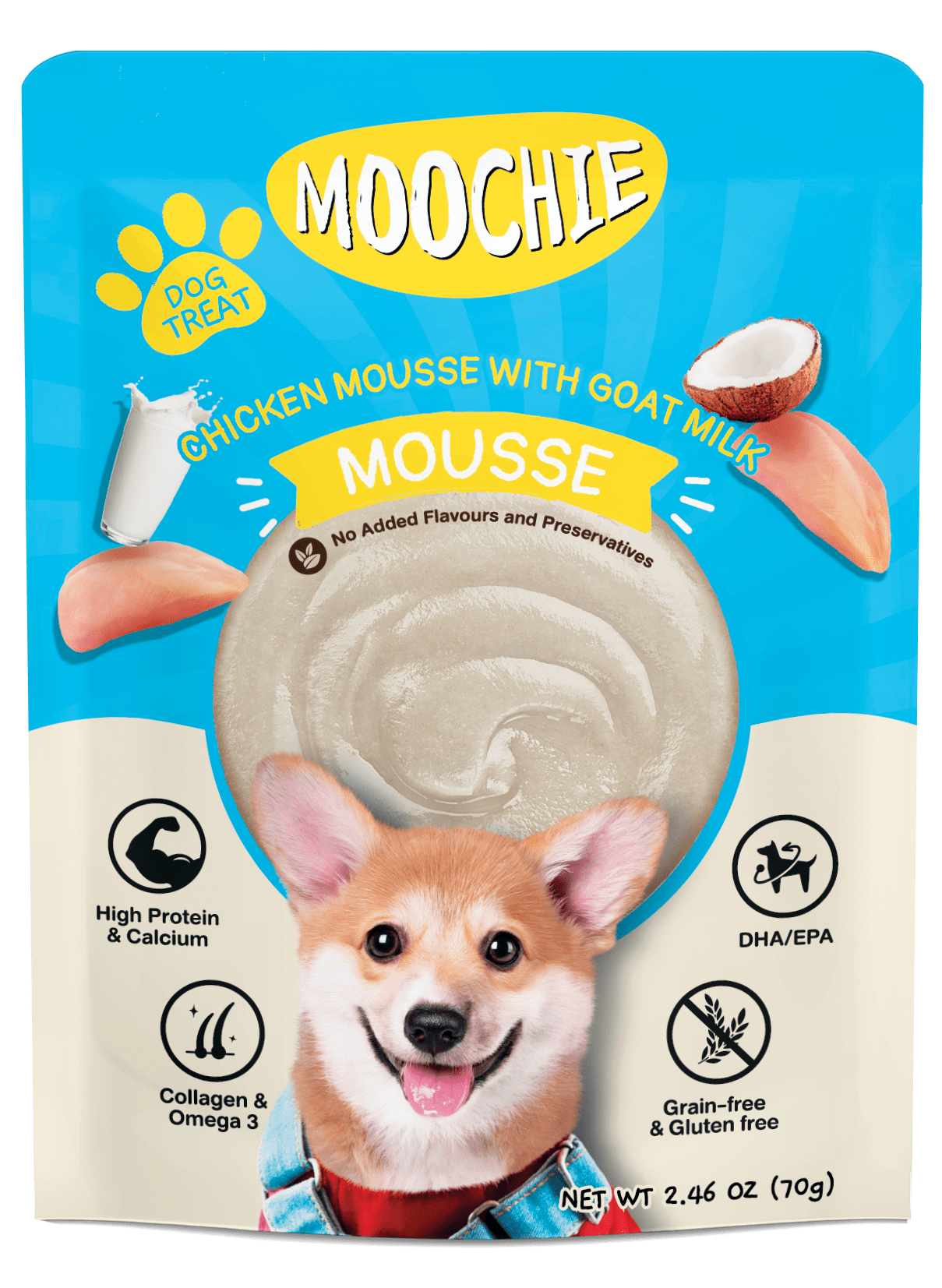 Moochie Dog Mousse - Chicken with Goat Milk Pouch 70g