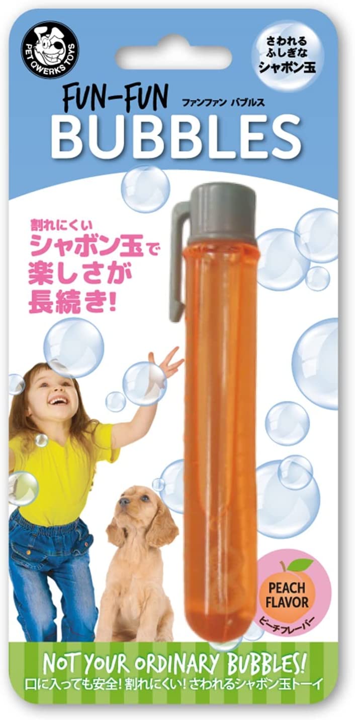 Pet Qwerks Incredibubbles Peach Flavor for Cats & Dogs