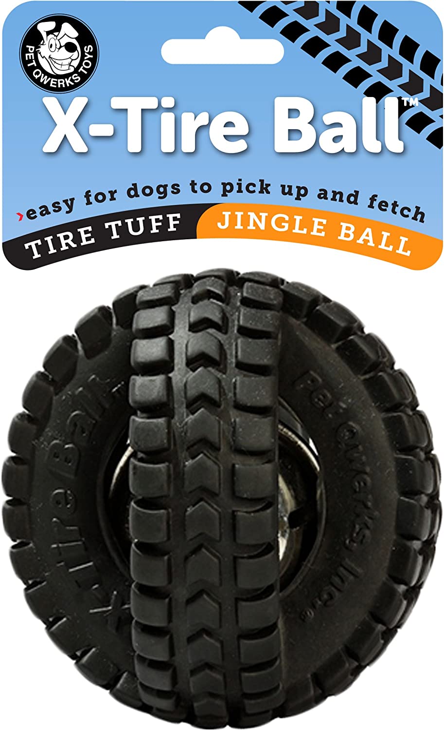 Pet Qwerks Jingle X-Tire Ball Dog Toy