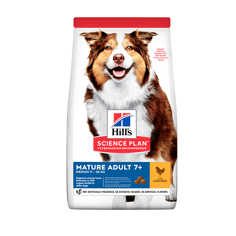 Hill's Science Plan Medium Mature Adult 7+ Dog Food with Chicken - 2.5kg