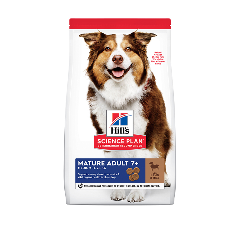 Hill's Science Plan Medium Mature Adult 7+ Dog Food with Lamb & Rice - 2.5kg