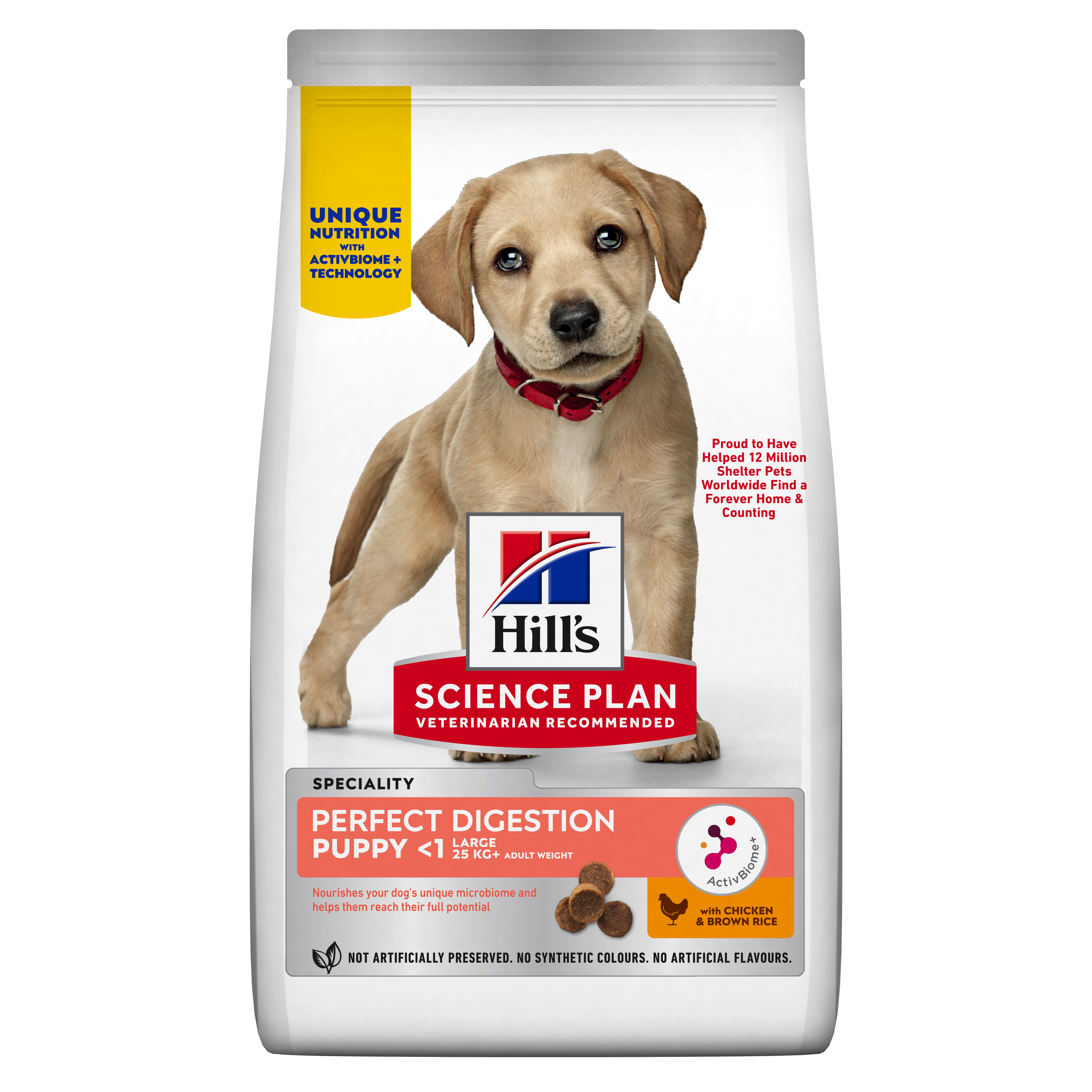 Hill's Science Plan PERFECT DIGESTION LARGE BREED PUPPY DRY FOOD with CHICKEN AND BROWN RICE - 2.5kg