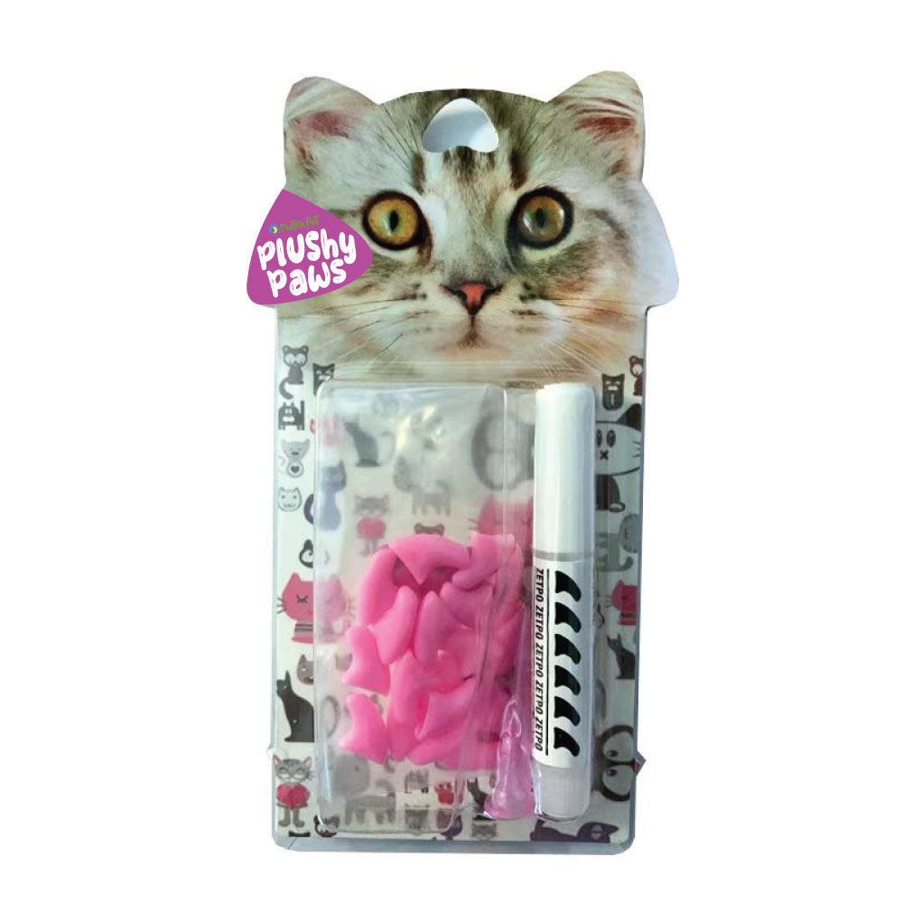 NutraPet Plushy Paws Nail Caps Light Pink #23 Small