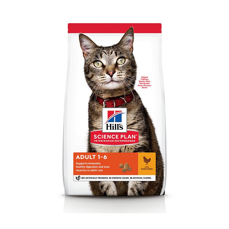 Hill's Science Plan Adult Cat Food with Chicken - 3kg