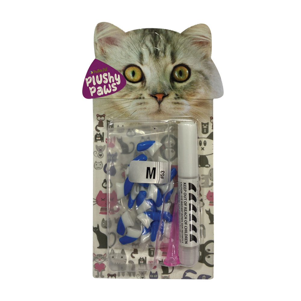 NutraPet Plusy Paws Nail Caps Dual Blue | White #53 Large