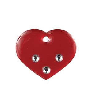 Imarc Pet Tag Fashion Tags Heart Large Red