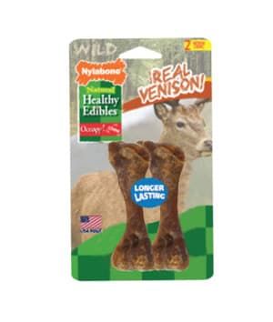 Nylabone Healthy Edibles Wild Venison Medium 2 count