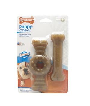 Nylabone Puppy Twin Pack Ring Flexi Combo Wolf