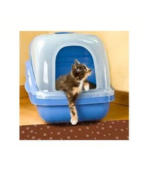 Drymate Brown Stripe Tan Paw Cat Litter Mat 28 x 36 inches