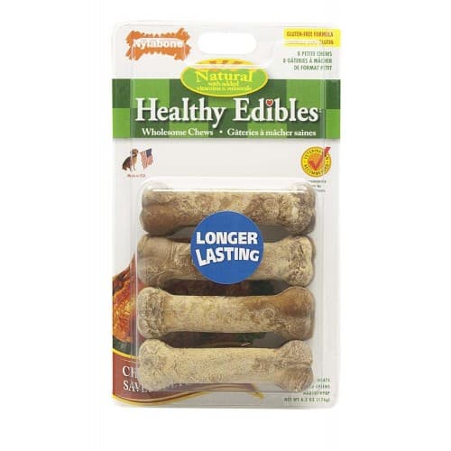 Nylabone Healthy Edibles Longer Lasting Chicken 8 count Blister Card Petite