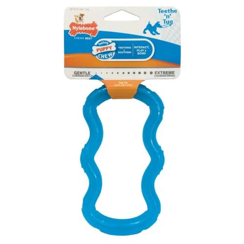 Nylabone Puppy Tug Translucent Blue Small