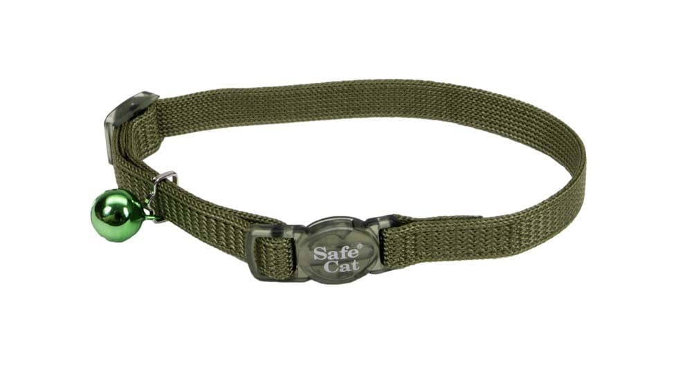 Coastal 3 and SafeCat Nylon Breakaway Collar Palm Green