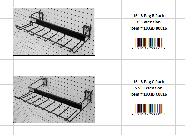 Coastal 16 and Rack 8 Pegs B