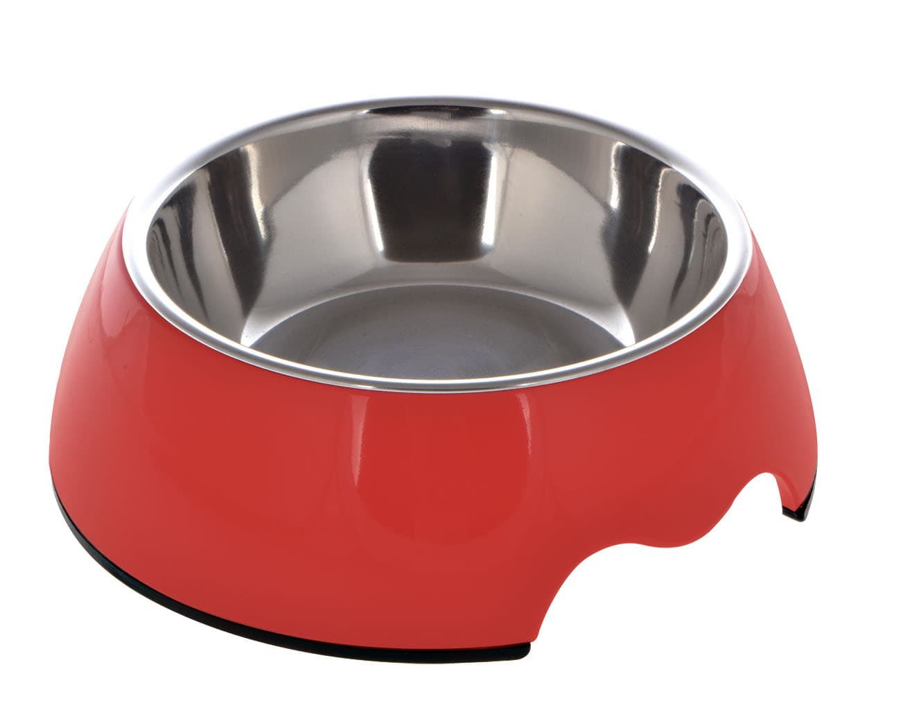 Nutrapet Melamine Round Bowl Red S: 14*4.5 Cms 160/ml5.4oz