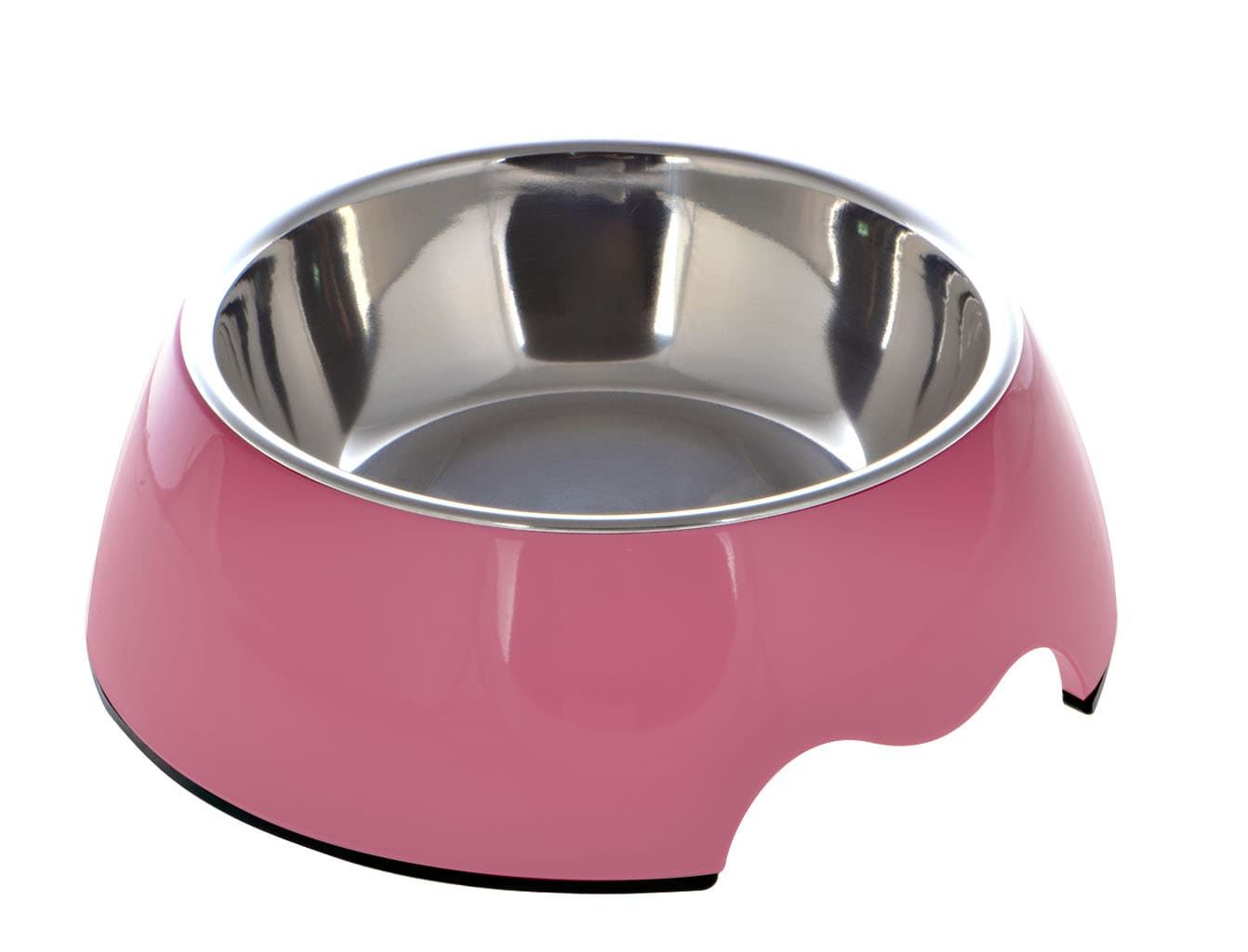 Nutrapet Melamine Round Bowl Pink L:22 * 7.5Cms 700/ml 23.6oz