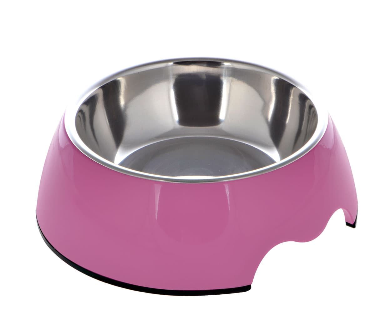 Nutrapet Melamine Round Bowl Mexican Pink M:17.5 * 6.5Cms 350/ml 11.8oz