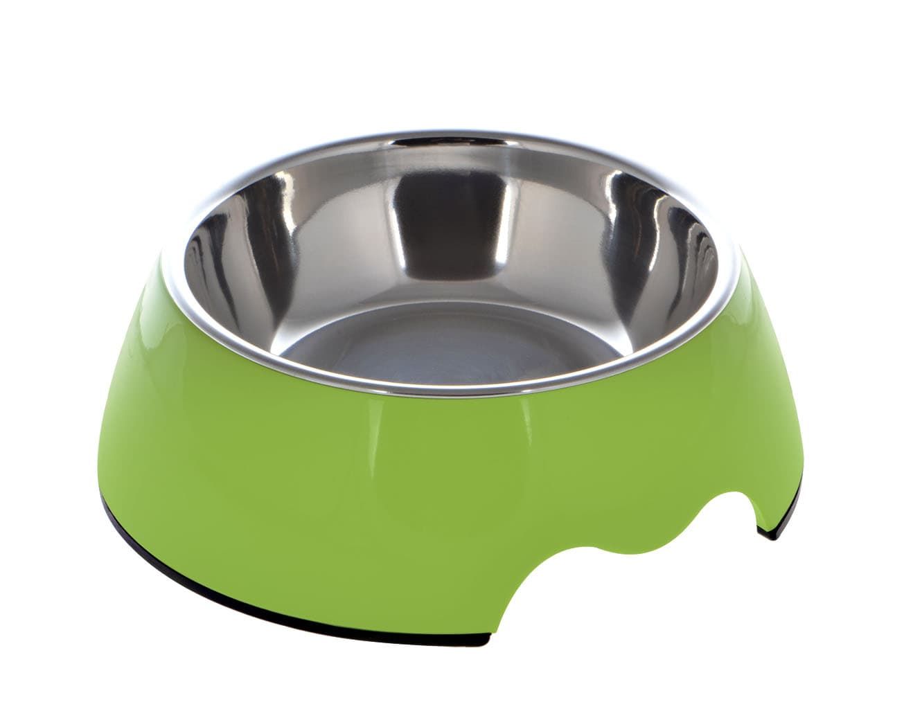 Nutrapet Melamine Round Bowl Dull Green L:22 * 7.5Cms 700/ml 23.6oz