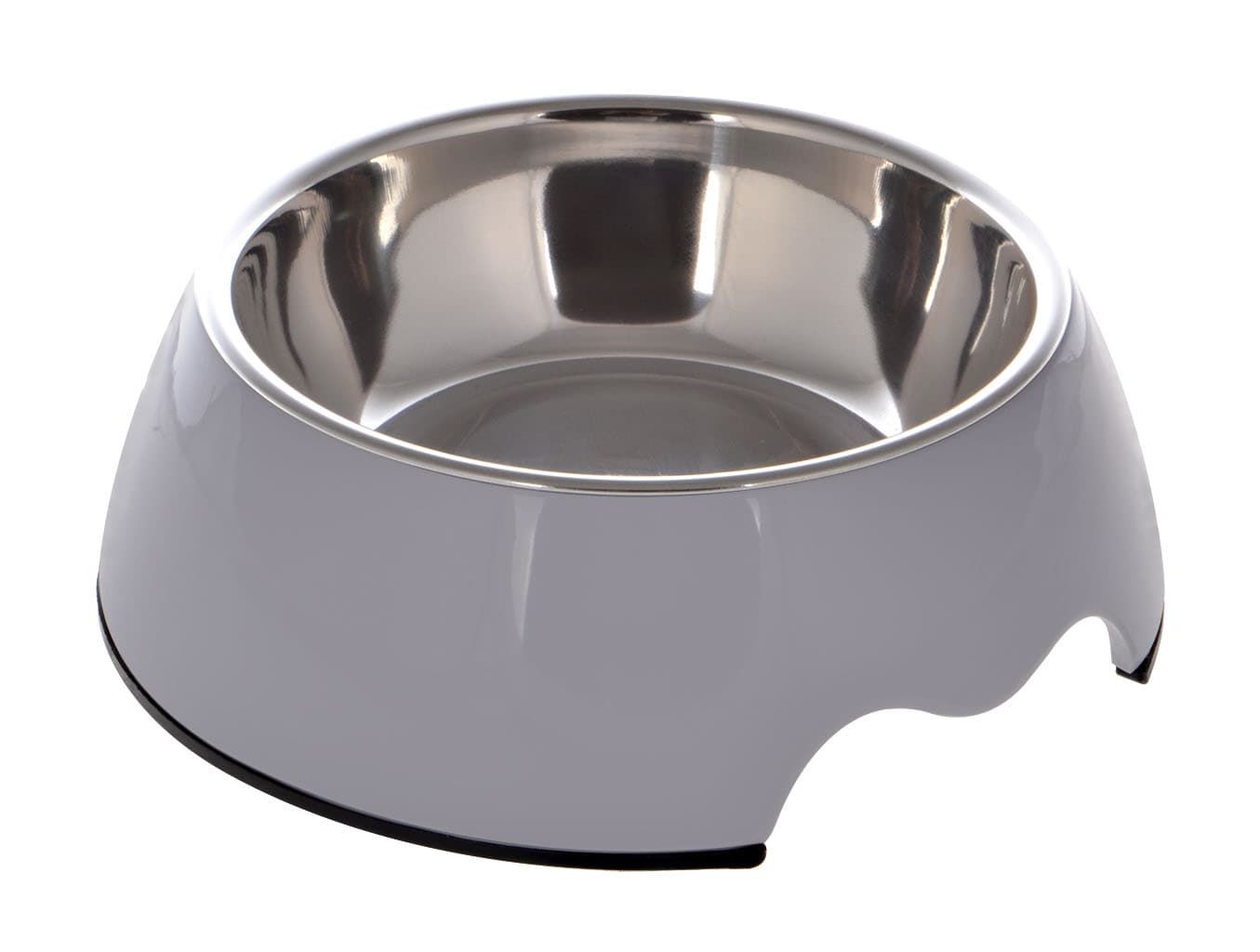 Nutrapet Melamine Round Bowl Grey M:17.5 * 6.5Cms 350/ml 11.8oz