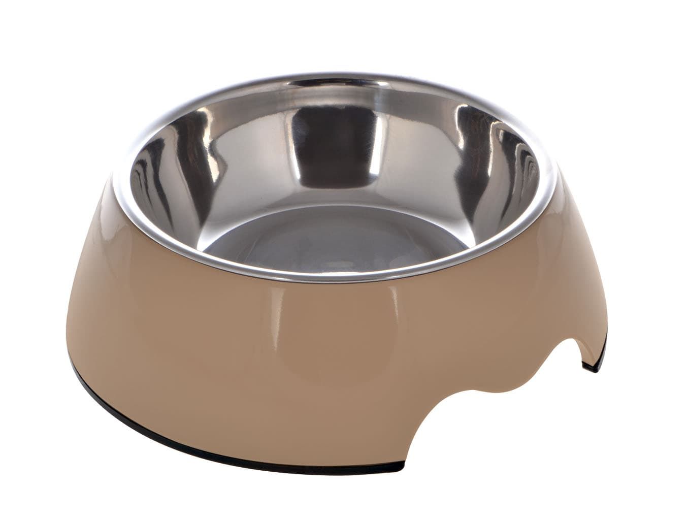 Nutrapet Melamine Round Bowl Brown S: 14*4.5 Cms 160/ml 5.4oz